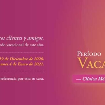 Período Vacacional, Diciembre 2020